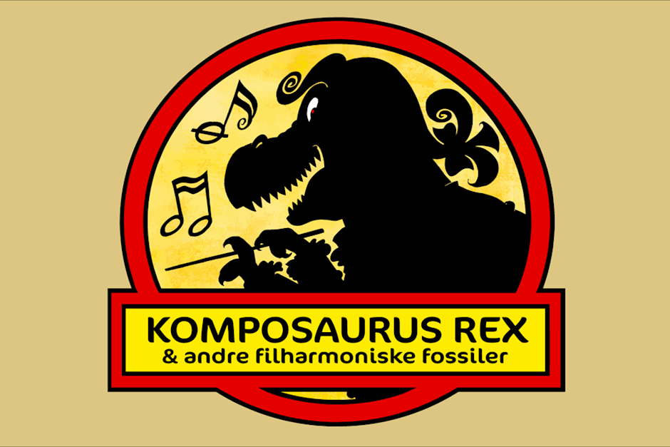 Komposaurus Rex og andre filharmoniske fossiler ill Arild Midthun.png
